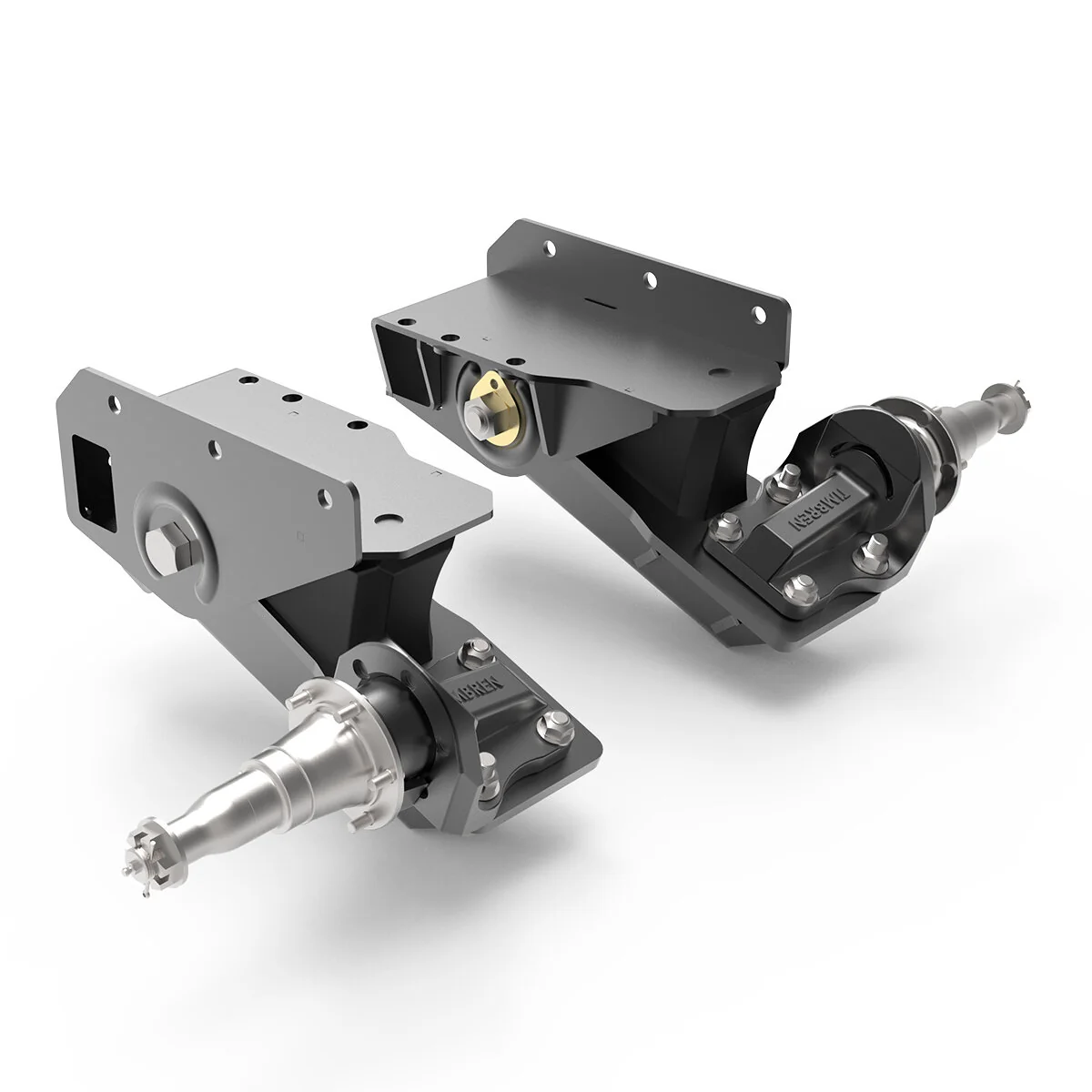 7000 lb HD Axle-Less Trailer Suspension w/ Long Spindles and Brake Flange - Image 2