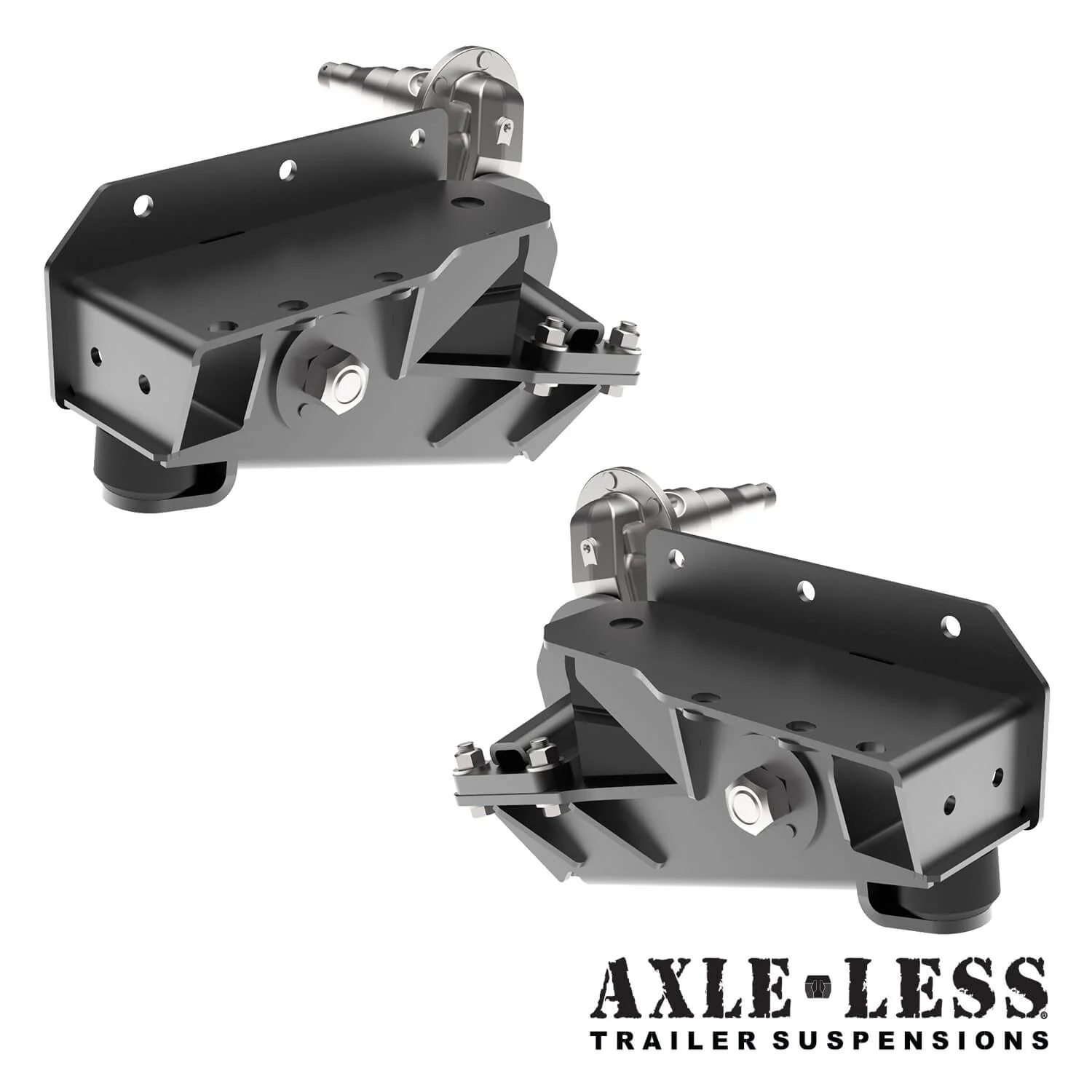 3500 lb HD Axle-Less Trailer Suspension w/ 4” Drop & Long Spindles - Image 4